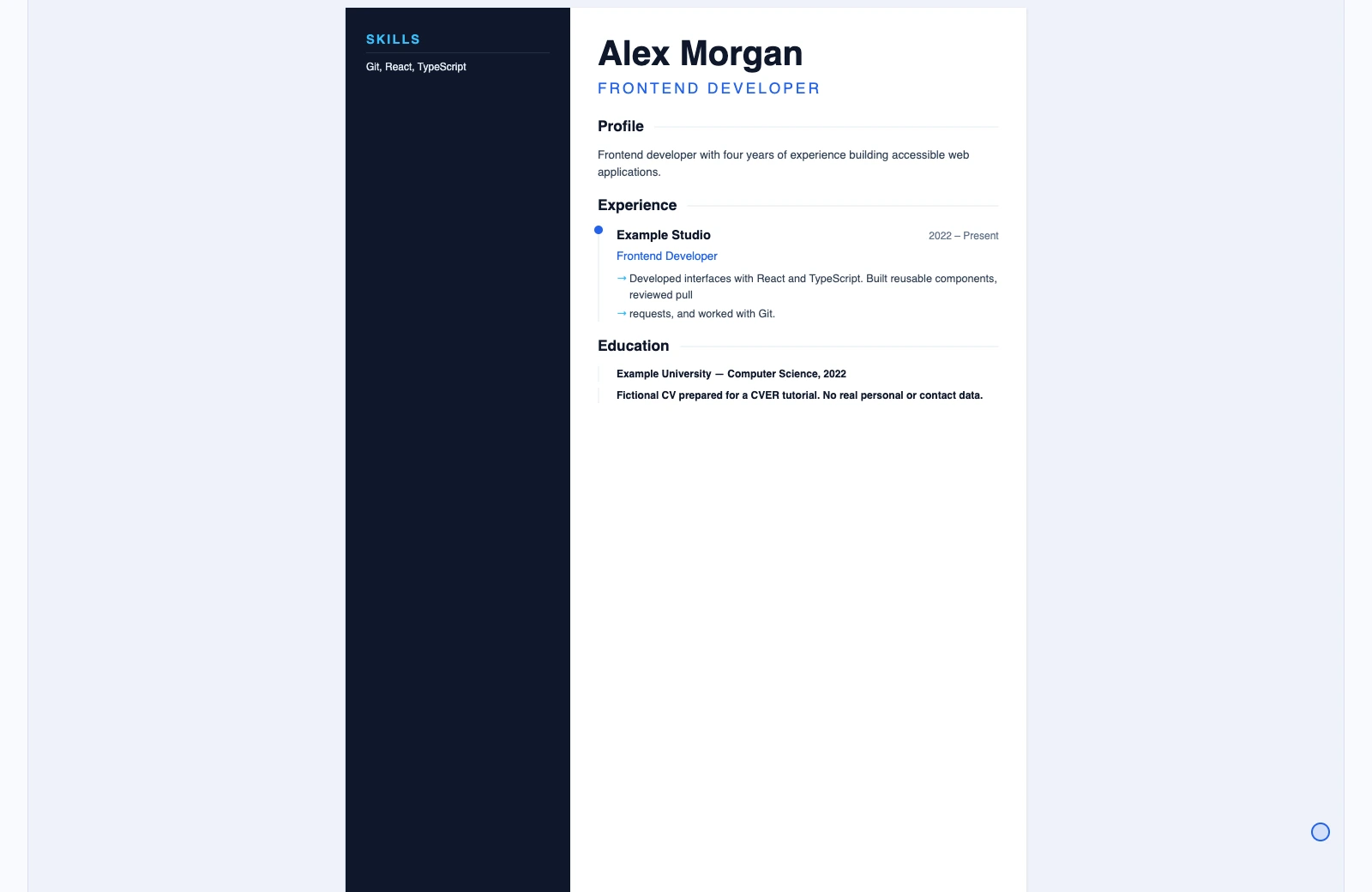 CV osoby Alex Morgan ponownie otwarte z polskiej biblioteki po odświeżeniu strony